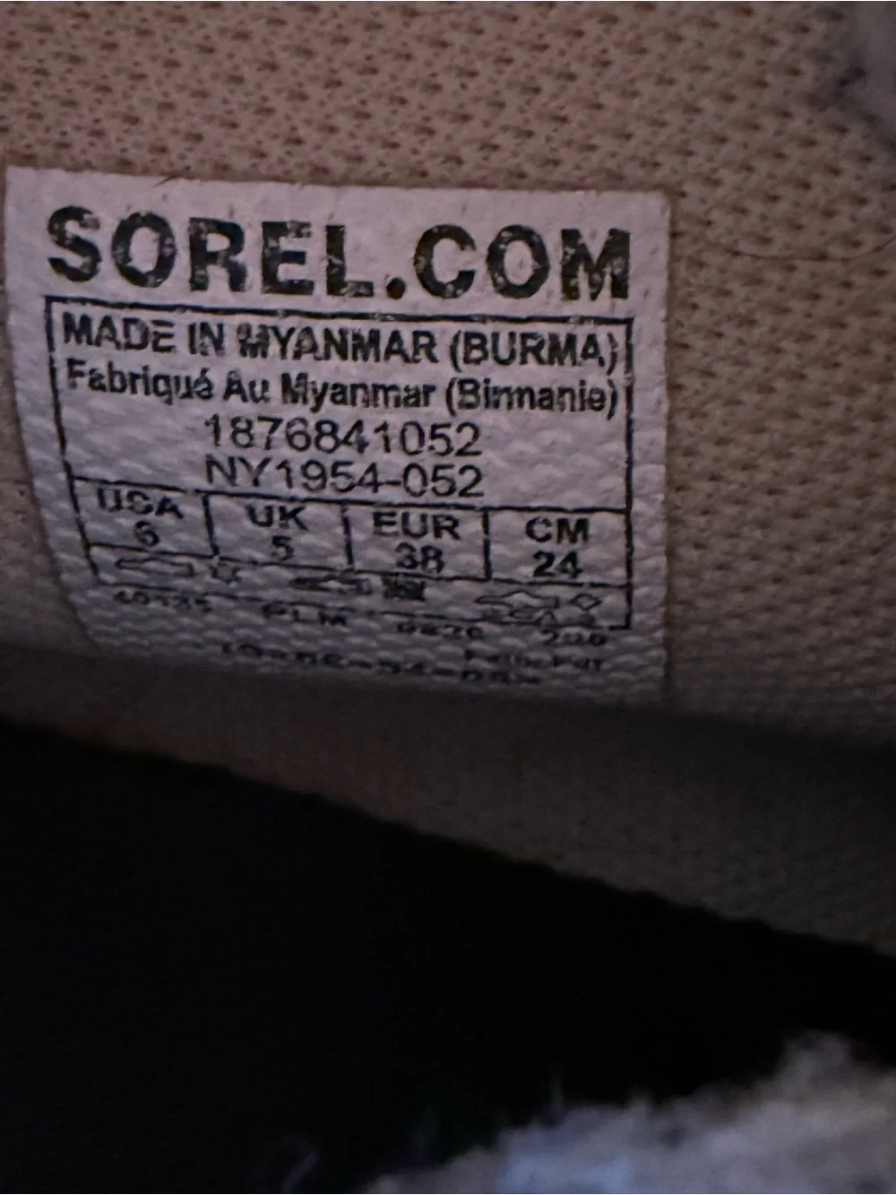 Sorel waterproof rubber